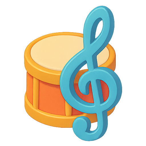 Drum, note, music icon