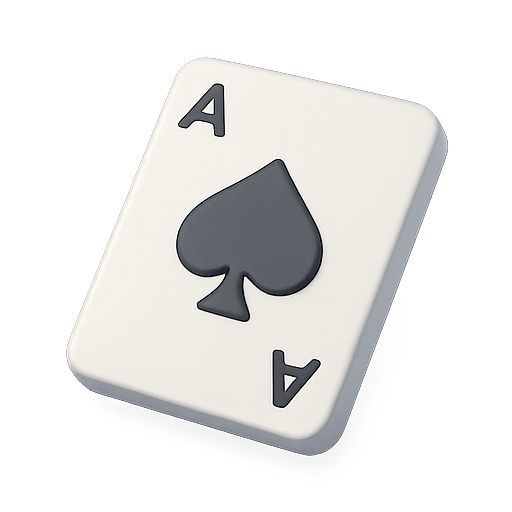 Playing card, spade, ace icon