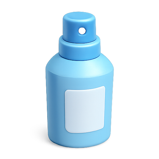 Bottle, container, blue icon