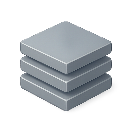 Stack, layered, gray icon