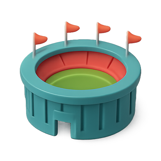 Stadium, 3d, colorful icon