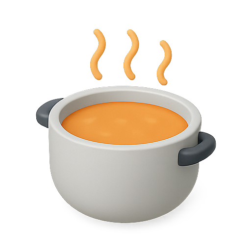 Soup, cooking, pot icon
