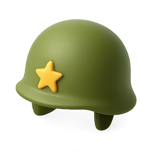 Military, helmet, 3D icon