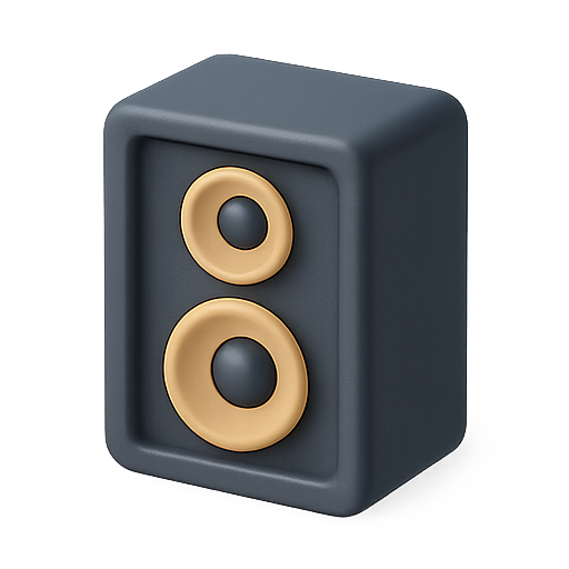 Speaker, audio, 3d icon