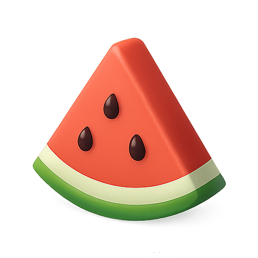 Watermelon, fruit, 3d icon