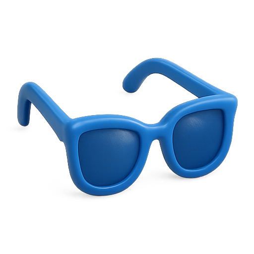 Sunglasses, eyewear, blue icon