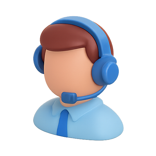 Customer support, 3d model, headset icon