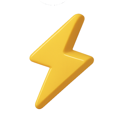 Lightning, energy, yellow icon