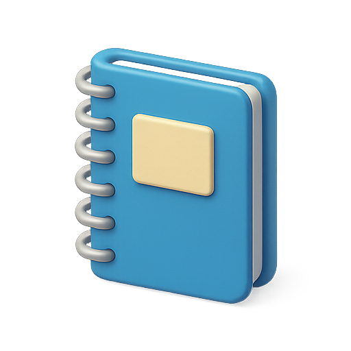 Notebook, stationery, writing icon