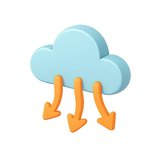 Cloud, download, data icon