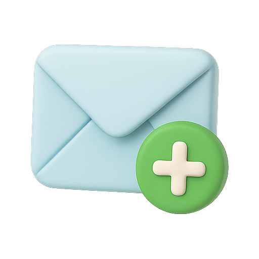 Email, add, message icon
