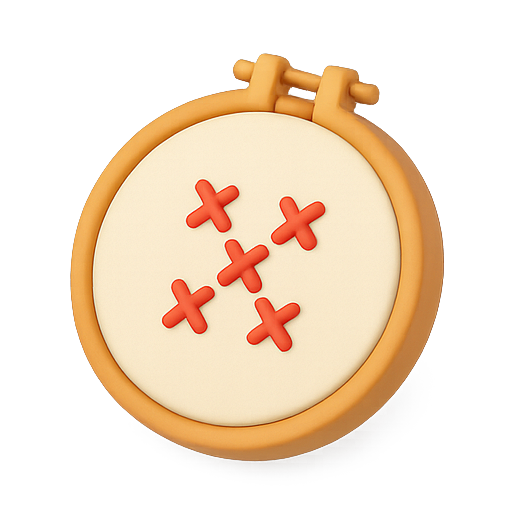 Embroidery, needlework, stitching icon