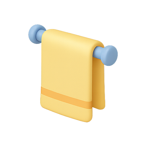 Towel, 3d, rendering icon