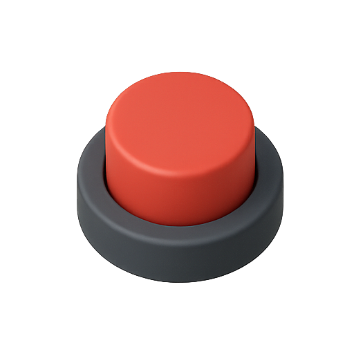 Button, 3d, red icon