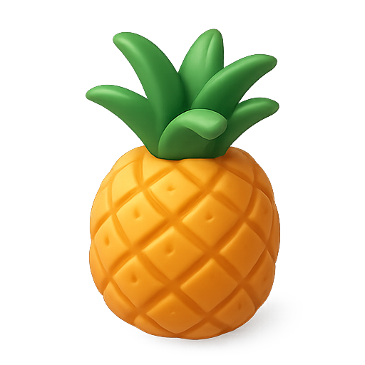 Pineapple, fruit, tropical icon