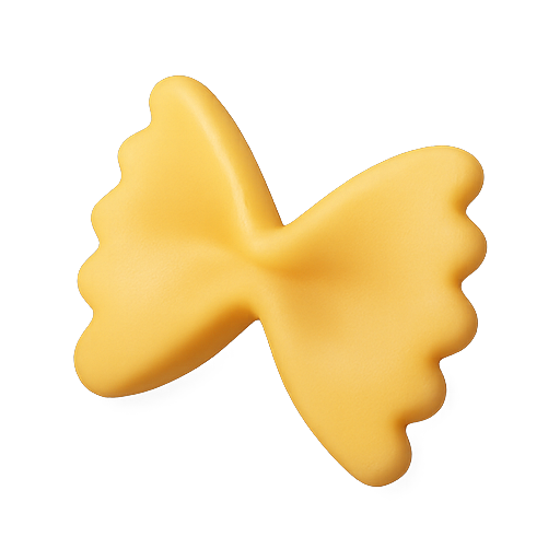 Butterfly, pasta, bowtie icon
