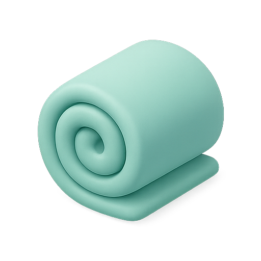 Blanket, rolled, texture icon