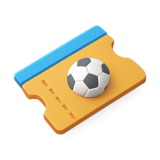 Ticket, soccer, football icon