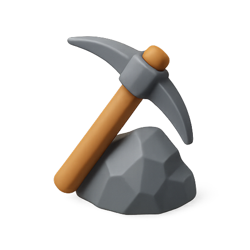 Pickaxe, mining, tool icon