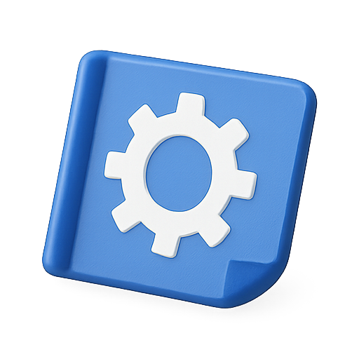 Settings, gear, configuration icon