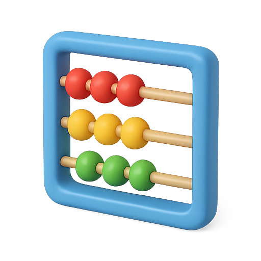 Abacus, toy, learning icon