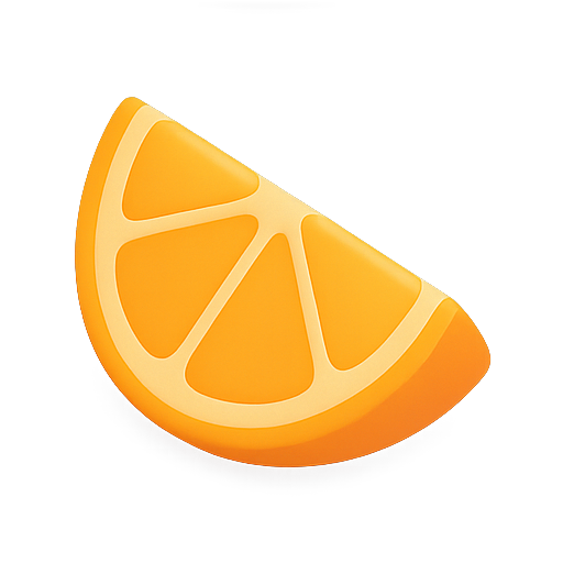 Orange, fruit, slice icon