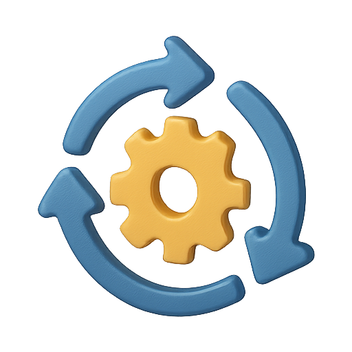 Gear, refresh, settings icon