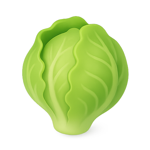 Lettuce, vegetable, 3d icon