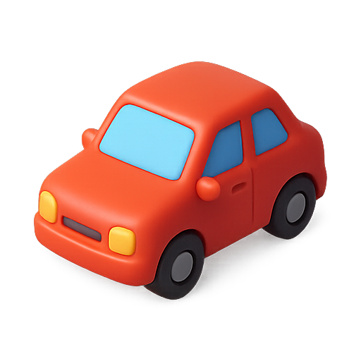 Car, toy, 3d model icon