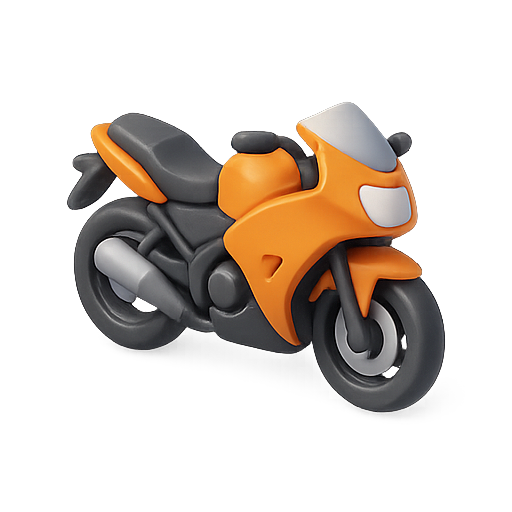 Motorcycle, toy, 3d icon