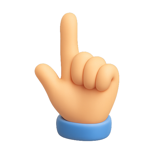 Hand, gesture, 3d icon