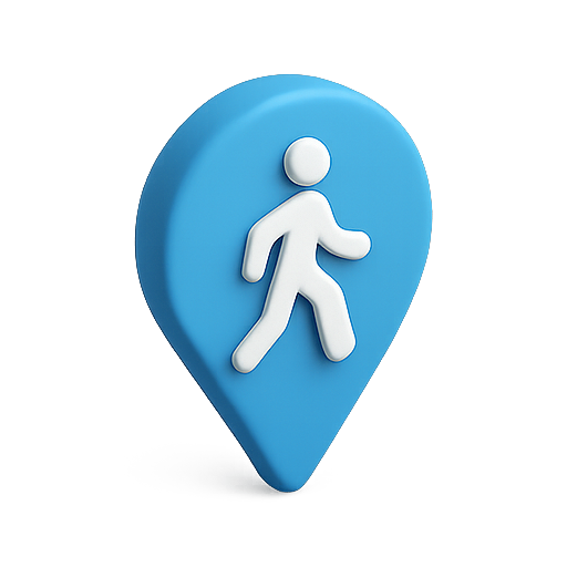 Location, navigation, walking icon