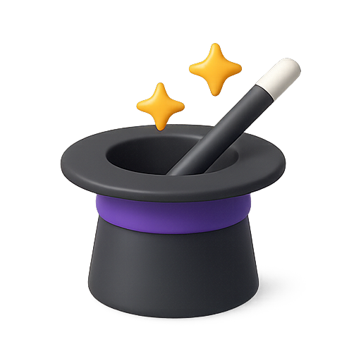 Hat, magician, magic icon