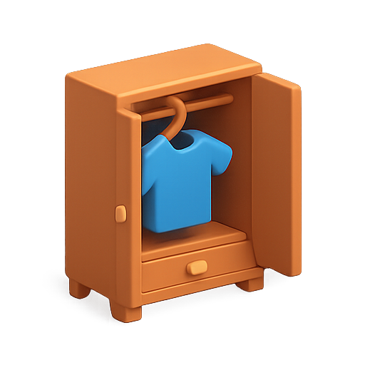 Wardrobe, clothing, storage icon