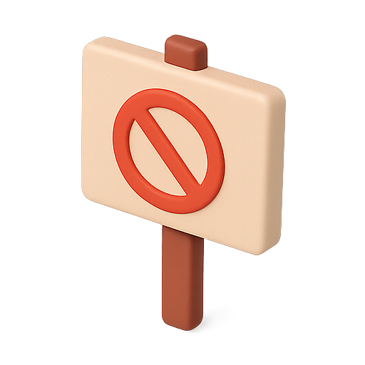 Forbidden, no entry, prohibition icon