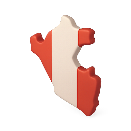Peru, 3d, map icon
