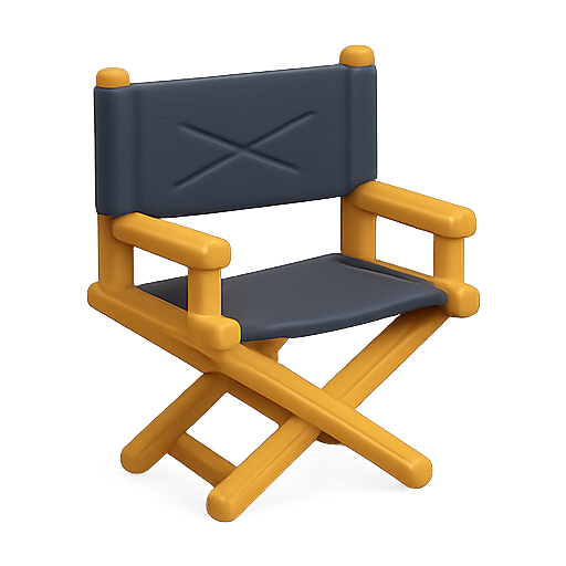 Chair, director, 3D icon