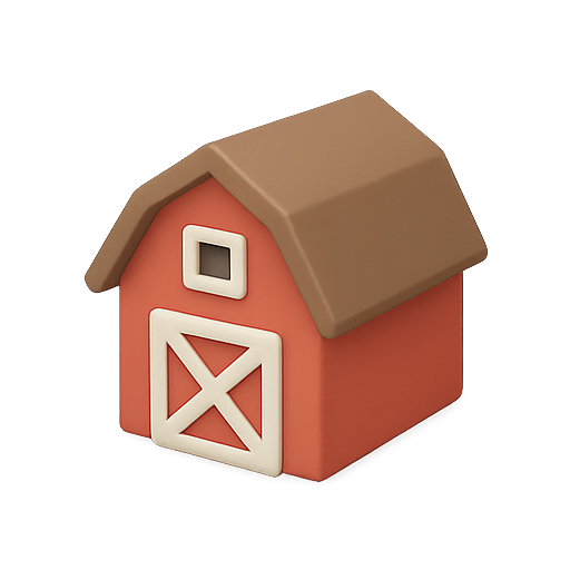 Barn, building, farm icon