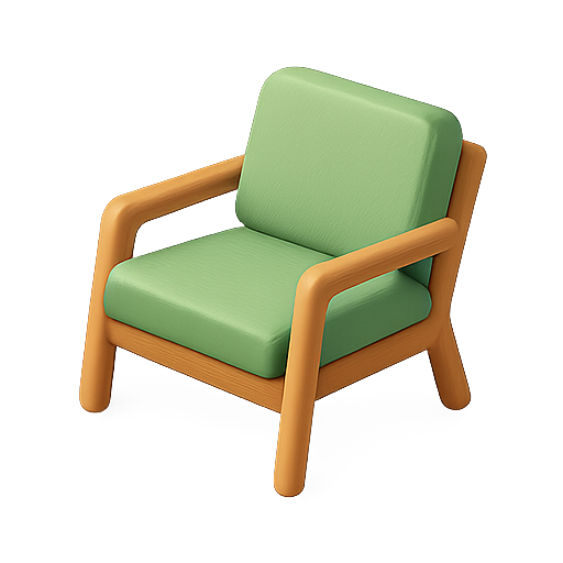 Chair, furniture, 3D design icon
