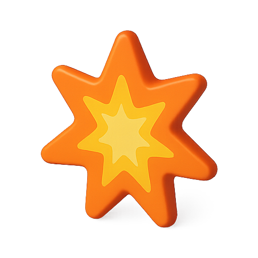 Star, 3d, geometric icon