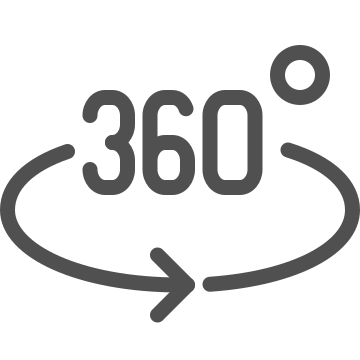 360 view, full circle, panorama icon