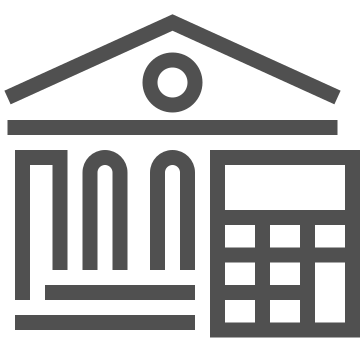 Accounting, bank, calculator icon