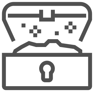 Adventure, booty, chest icon
