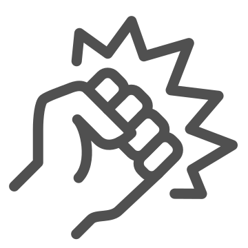 Aggression, arm, attack icon