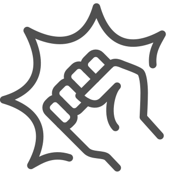 Aggression, arm, attack icon