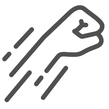 Aggression, arm, attack icon