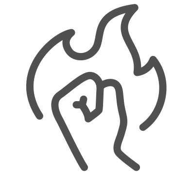 Agression, anger, arm icon