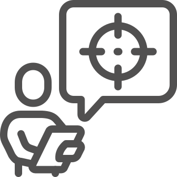 Aim, supervisor, inspector icon
