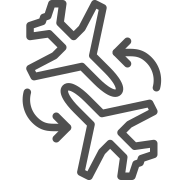 Airplane, airport, connection icon