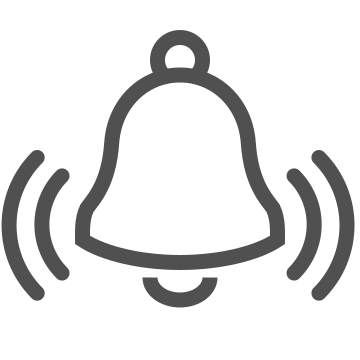 Alarm, alert, bell icon